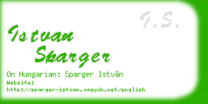 istvan sparger business card